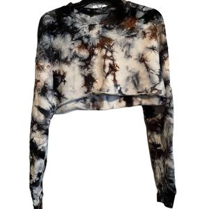 Tie-dye cropped sweatshirt